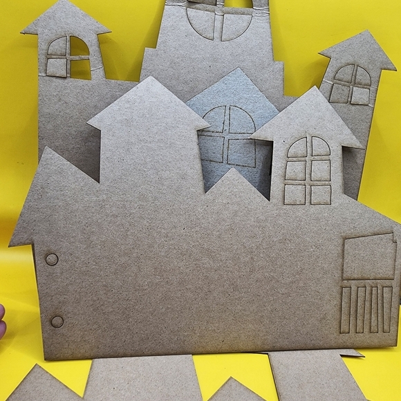 4 Chipboard House Die Cuts Scrapbooking Crafting Lot - Picture 6 of 7